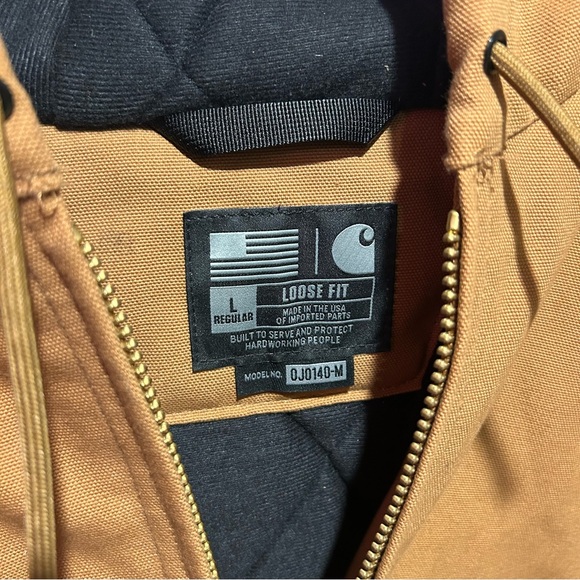 Carhartt MEN'S INSULATED ACTIVE JAC - LOOSE FIT - WASHED DUCK SIZE L NWOT - Picture 8 of 10